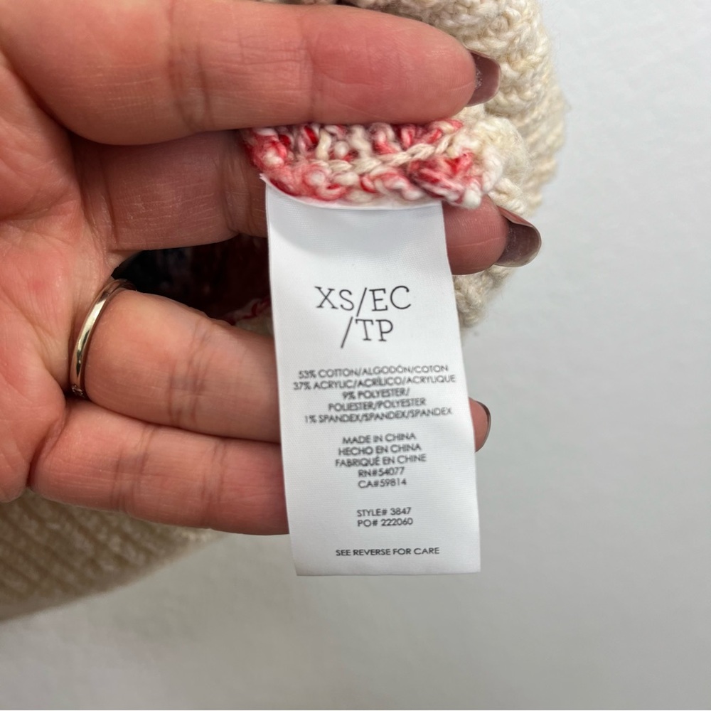 CAbi Highlands Fair Isle Cardigan Full‎ zip Jacket size XS - Picture 5 of 8
